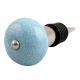  Sky Blue Crackle Ceramic Wine Stopper